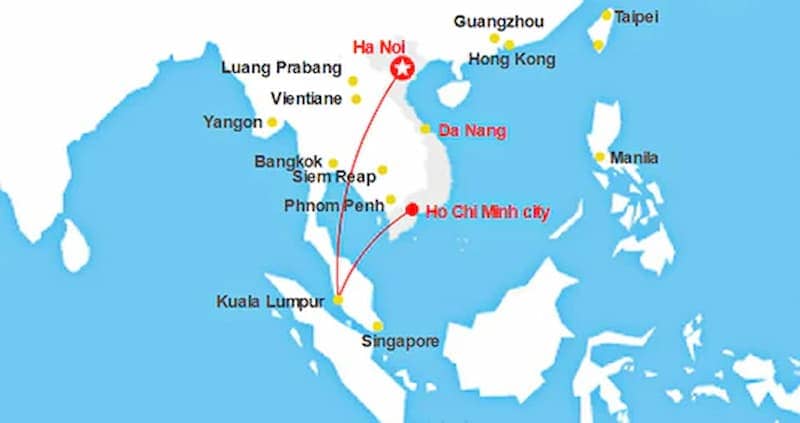 Bay thẳng đến Malaysia từ Hà Nội và Tp Hồ Chí Minh